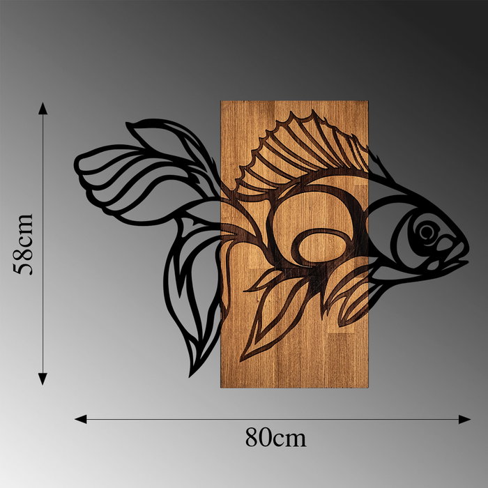 Wallity MA-306 Accesorio decorativo de madera y metal Nogal y Negro Wallity MA-306 Accesorio decorativo de madera y metal Nogal y Negro